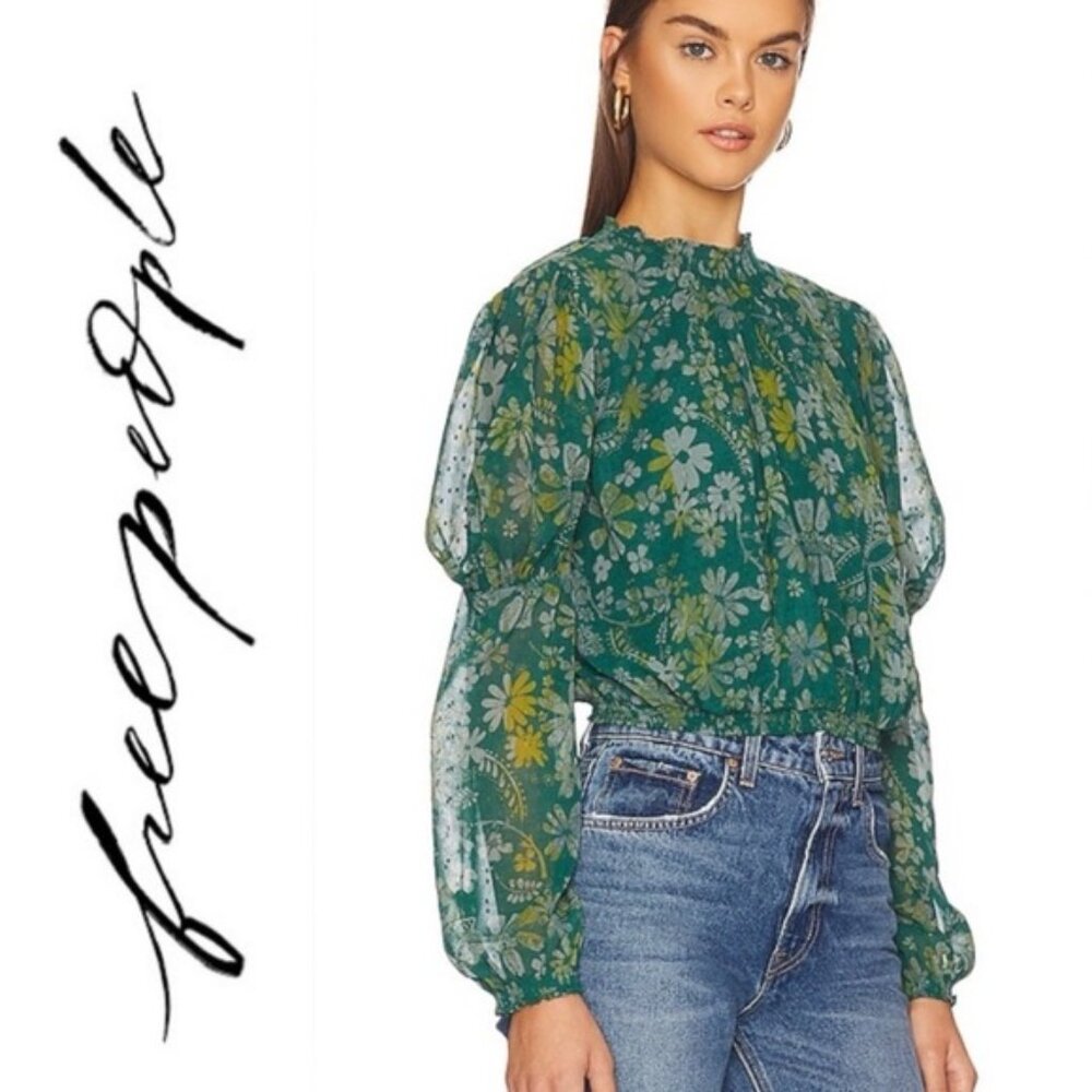 Free People Clarissa Floral Blouse (NWT)